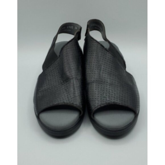 Fly London Women's Black Corners Sandal Peep Toe Size 36 US 5.5 - 6 - Picture 4 of 14